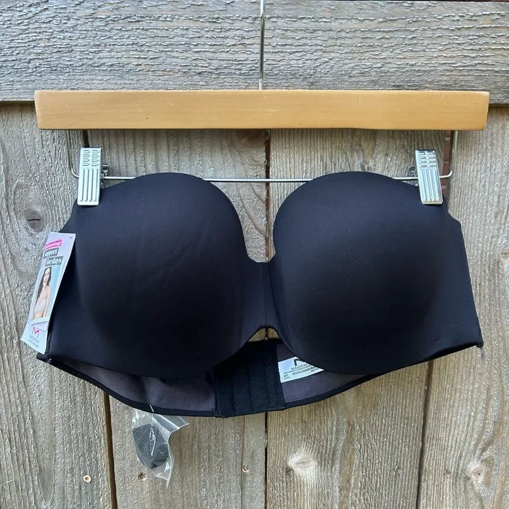 Maidenform Black Strapless Convertable Padded Bra